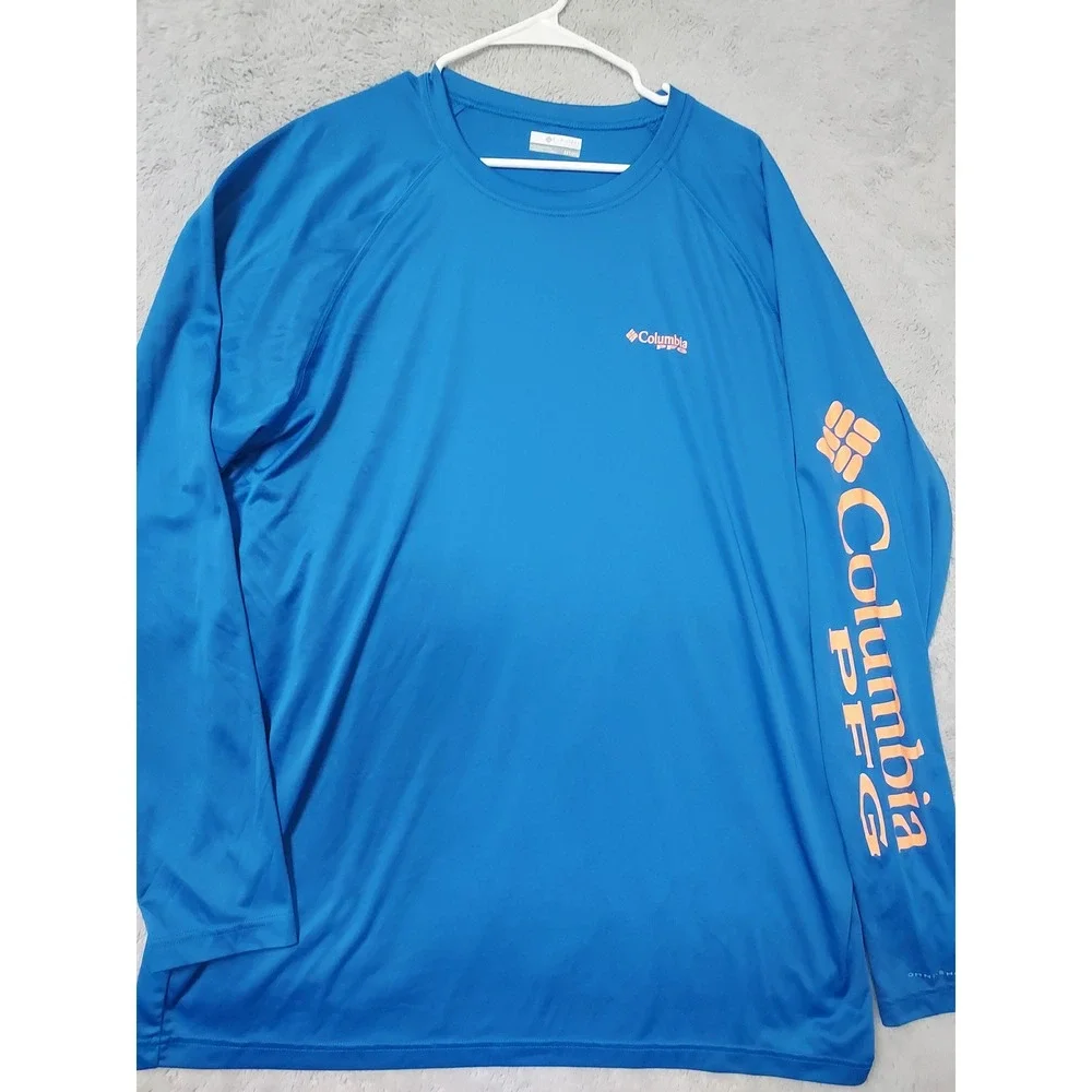 Columbia PFG Shirt Mens 2XT 2XL TALL Terminal Tackle Long Sleeve Fishing Jersey